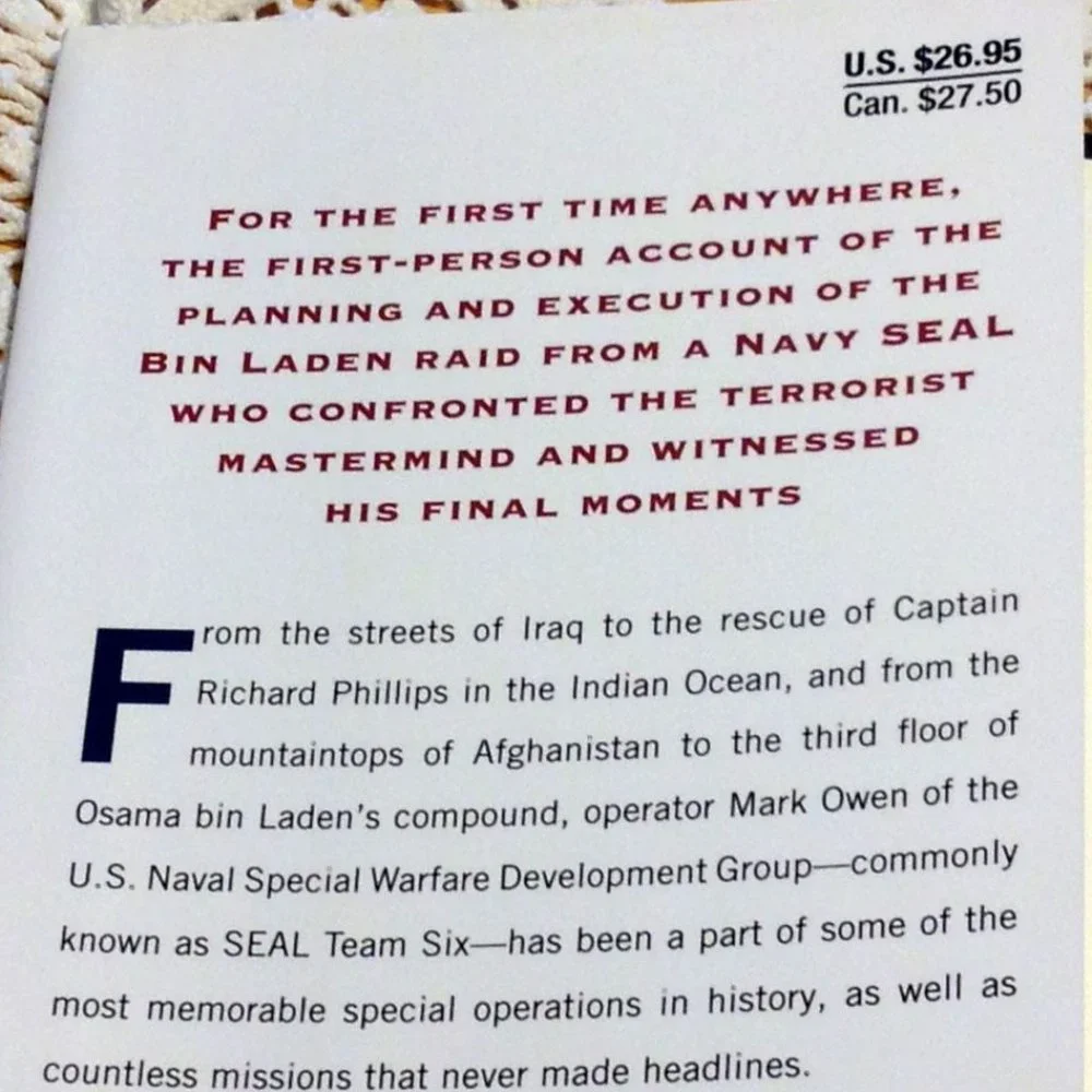 US Military, Osama Bin Laden Death, No Easy Day, Navy Seal Account